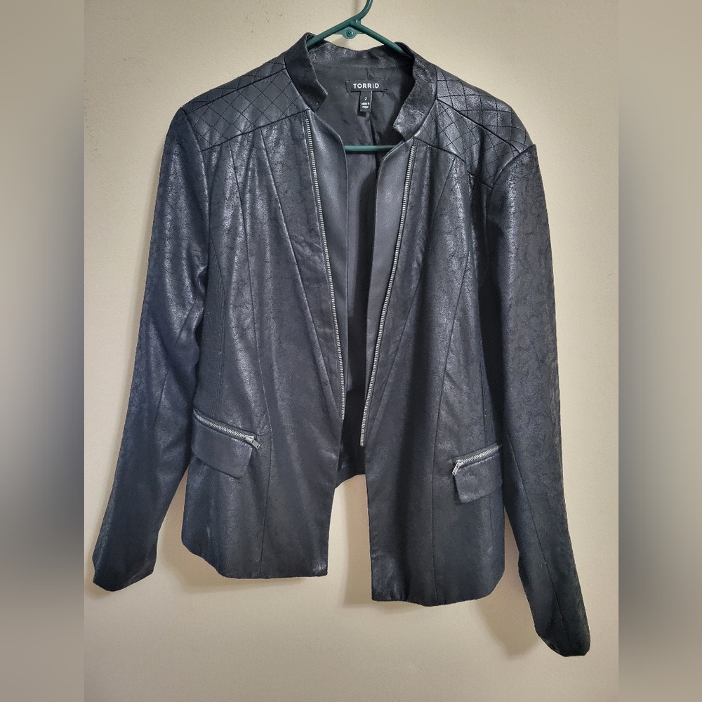 Torrid Faux Leather Blazer/Jacket